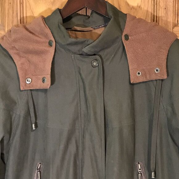 Braetan Dark Green Zip Parka with Removable Hood & Fleece Liner Men's 2X Pockets - Picture 1 of 14